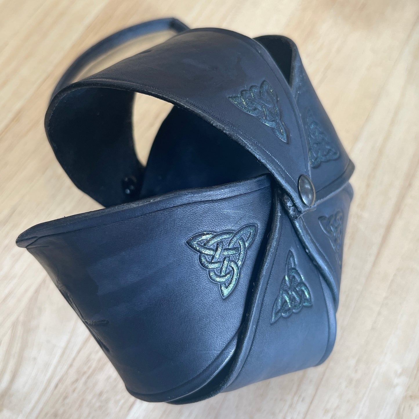 Leather Bracelet Yarn Ball Carrier