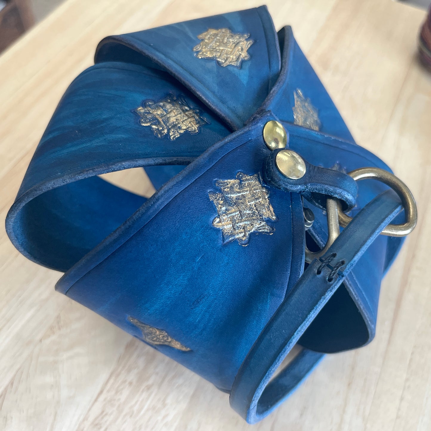 Leather Bracelet Yarn Ball Carrier