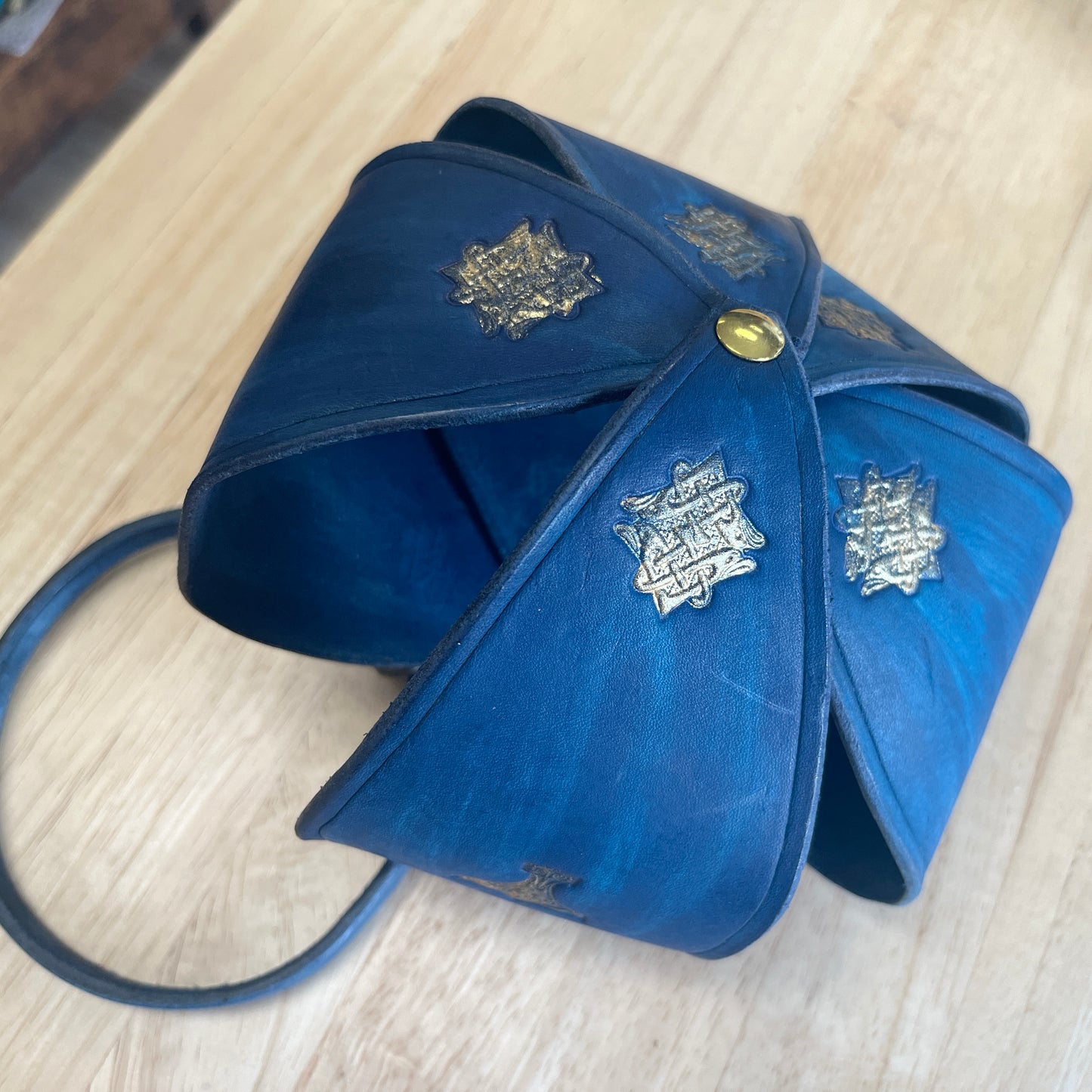 Leather Bracelet Yarn Ball Carrier