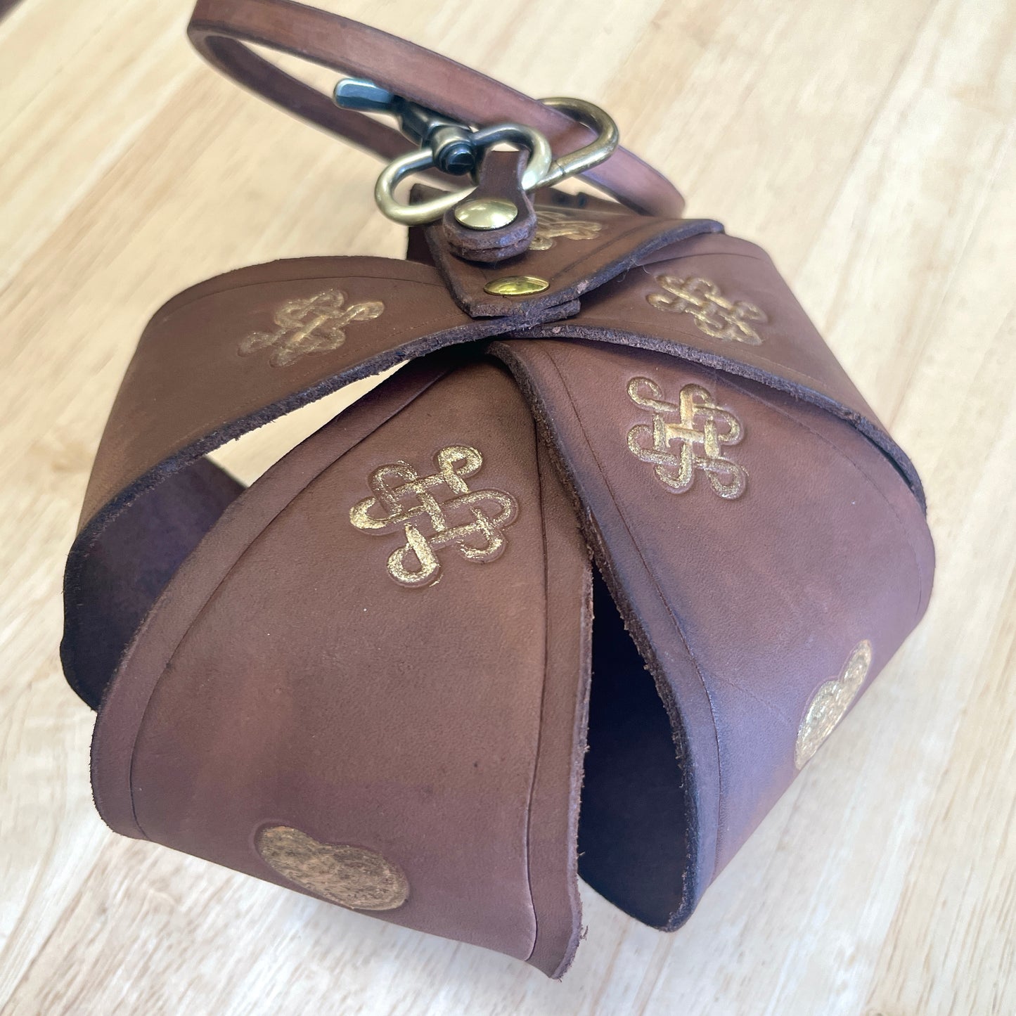 Leather Bracelet Yarn Ball Carrier