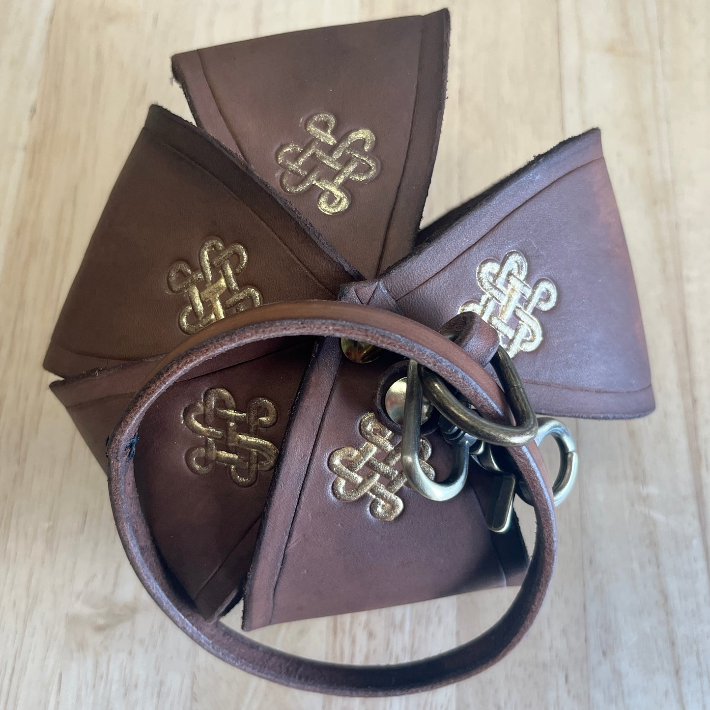 Leather Bracelet Yarn Ball Carrier