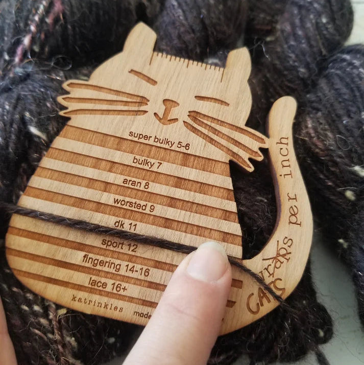 "Cats Per Inch" Yarn Gauge Tool