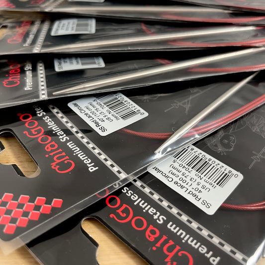 ChiaoGoo US Size 5 Red Lace Stainless Steel Circular Knitting Needles (3.75 mm)