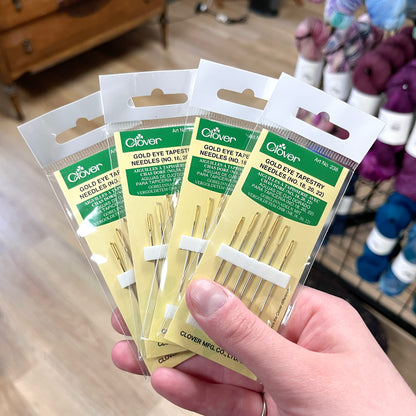 Clover Gold Eye Tapestry Needles Set of 6 (No. 18, 20, 22)