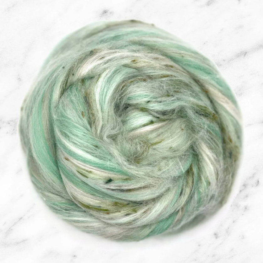 "Gin & Tonic" Silky Tweed Roving