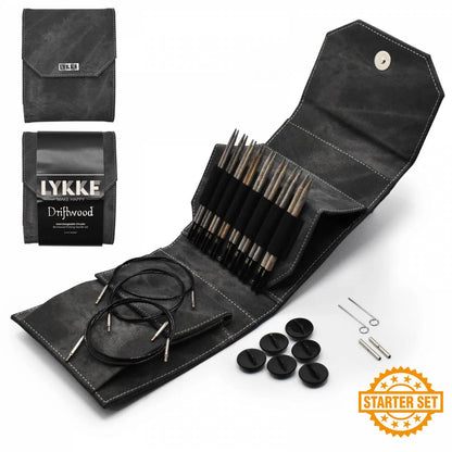Lykke Driftwood 5" Interchangeable Birchwood Needle Set US 3–US 10 (3.25 mm–6 mm)