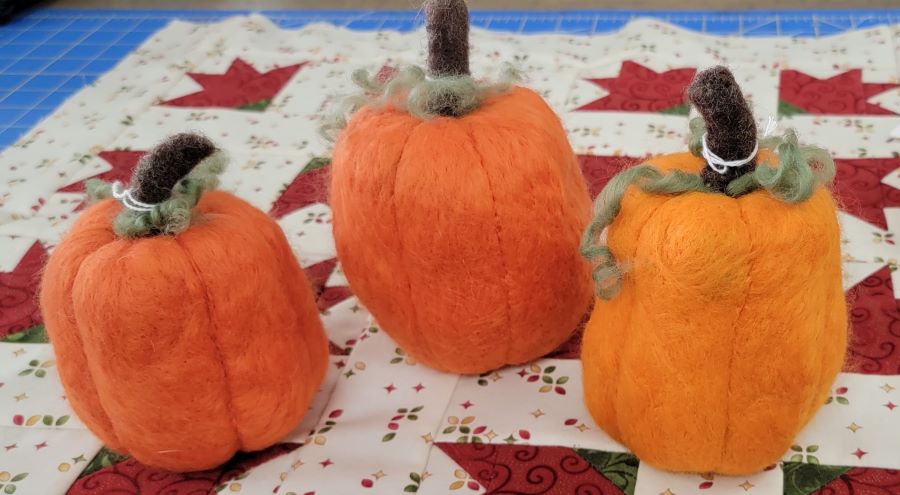 Hand Felted Pumpkins