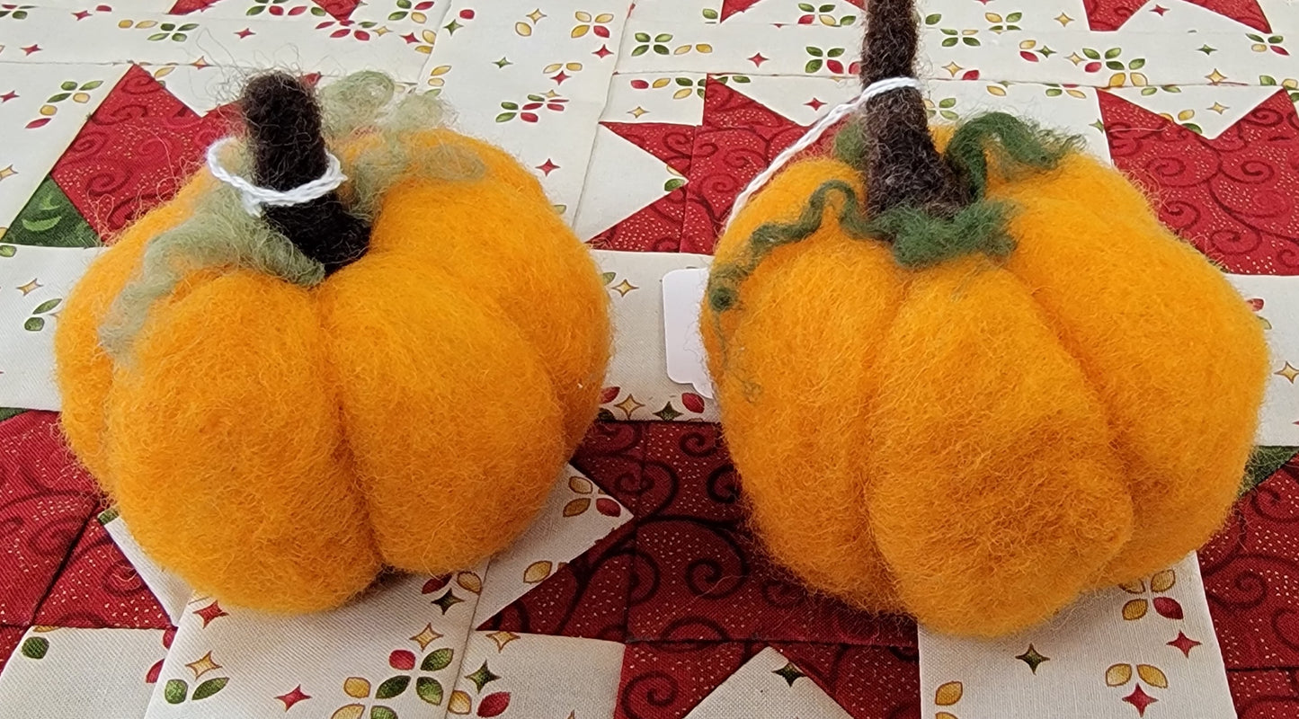 Hand Felted Pumpkins