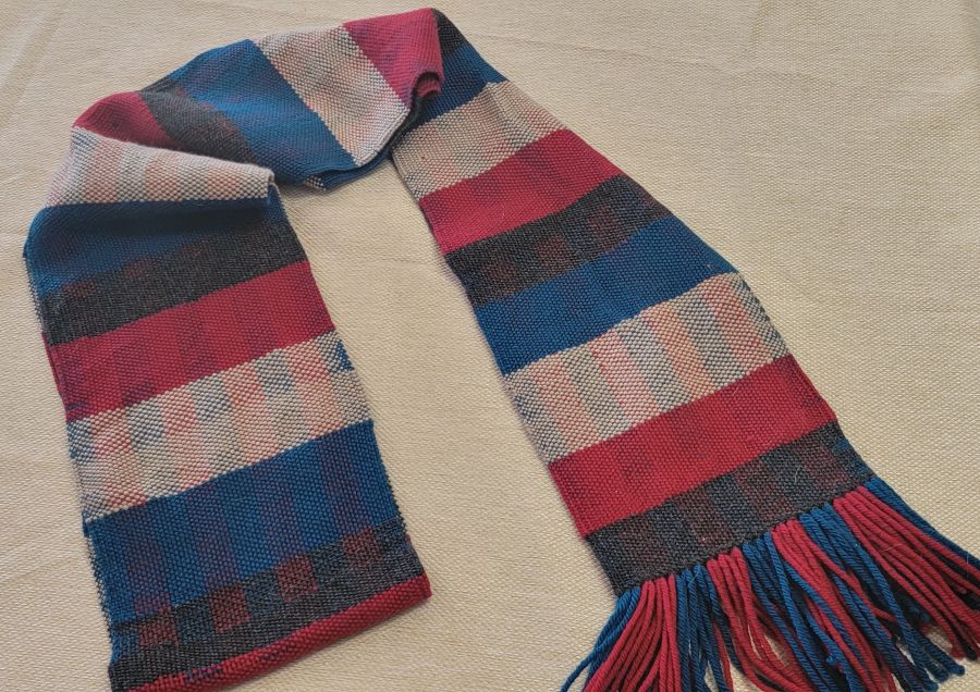 Custom-made Wool Scarf handwoven by Pam