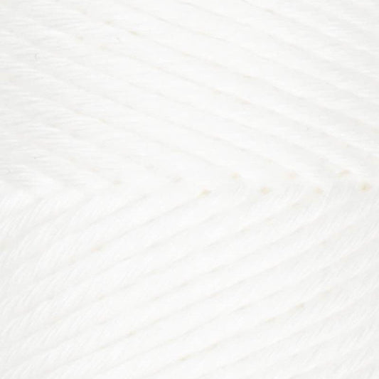 A skein of Queensland Collection Myrtle yarn in a light blue color. The label indicates it is sustainable and compostable vegan silk spun from eucalyptus leaves, weighing 100g and measuring 175m in length.
