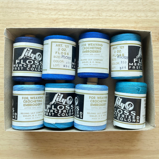Lily Handweaving Floss Vintage 2 oz Tube Box Sets (Consignment: Anne Brownlee Estate)