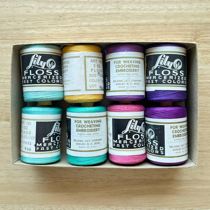 Lily Handweaving Floss Vintage 2 oz Tube Box Sets (Consignment: Anne Brownlee Estate)