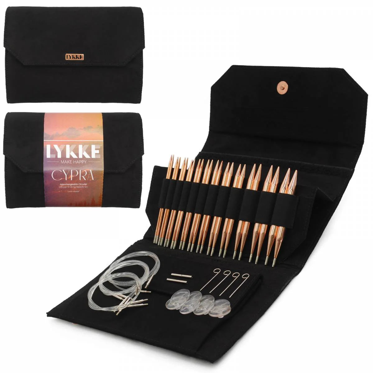 Lykke Cypra 5" Interchangeable Copper Needle Set US 3–US 15 (3.25 mm–10.00 mm)