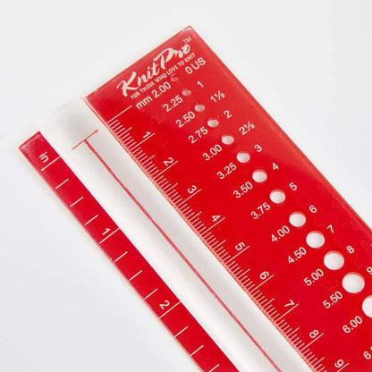 KnitPro Needle Gauge with Magnification
