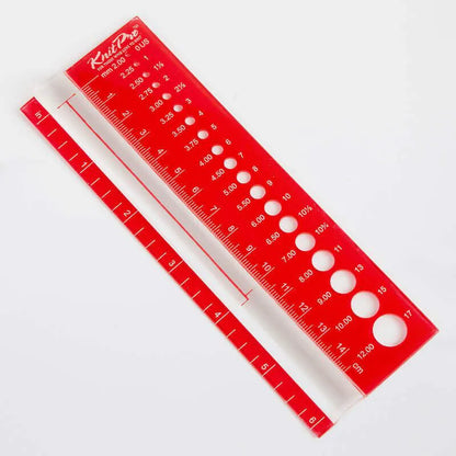 KnitPro Needle Gauge with Magnification